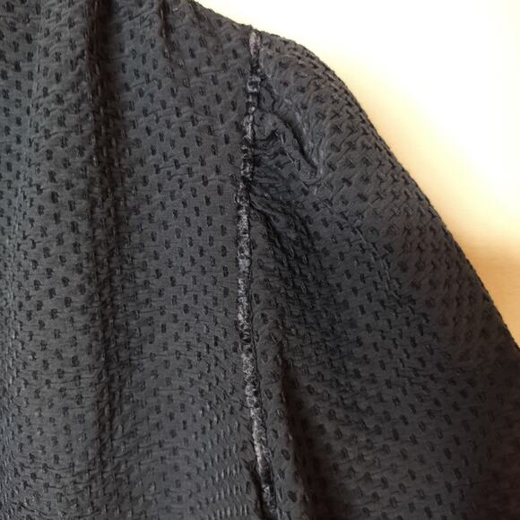 Max Studio Balloon Sleeve Top Velvet Trim - Picture 4 of 9